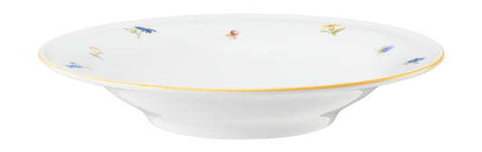 Weiße Porzellanschale mit buntem Blumendekor