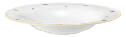 Tiefer Porzellanteller mit Blumenmuster