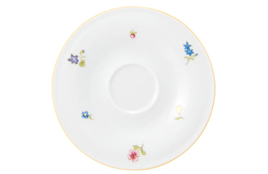 Bord mit Blumenmuster, weiß, elegant