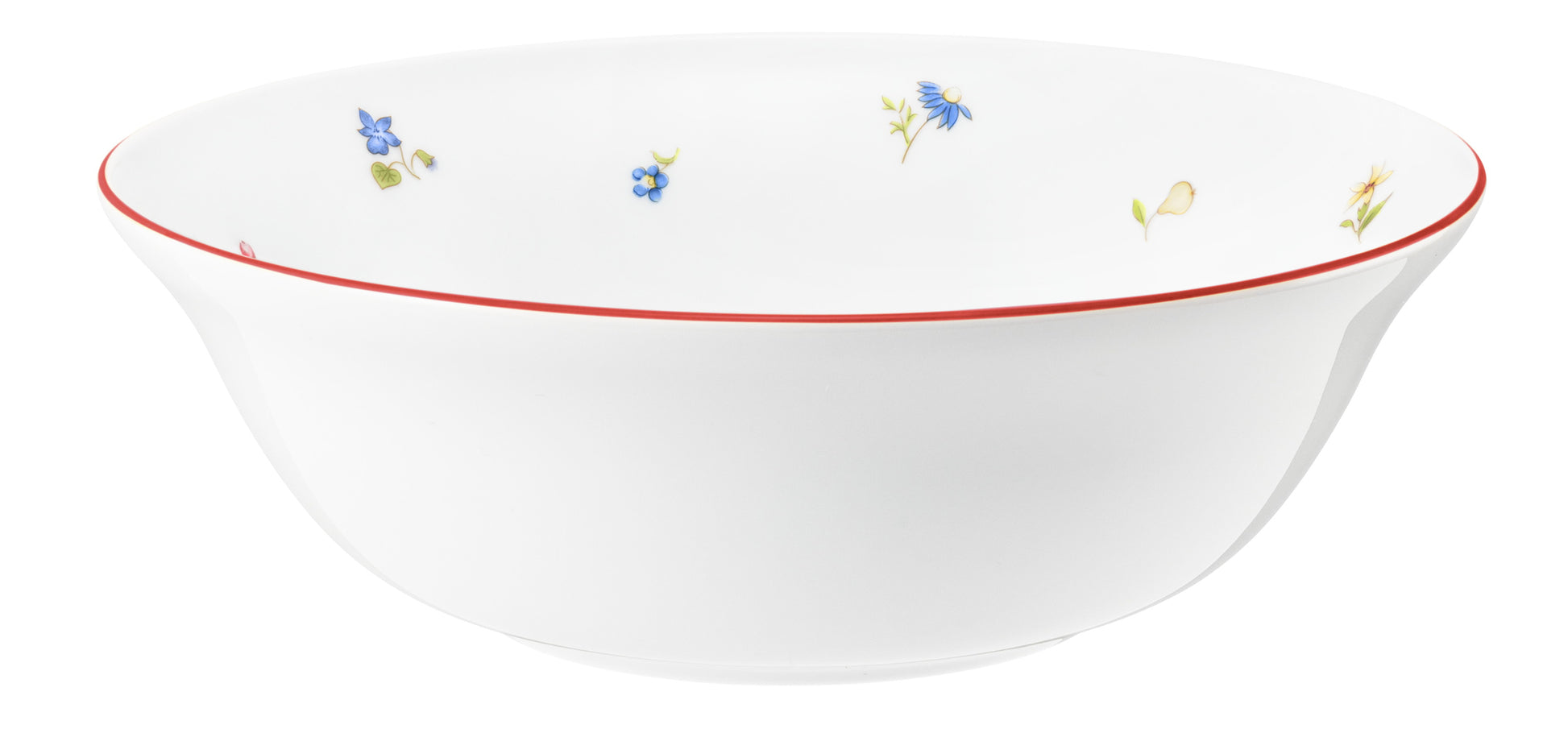 Weiße Schüssel mit Blumenmuster