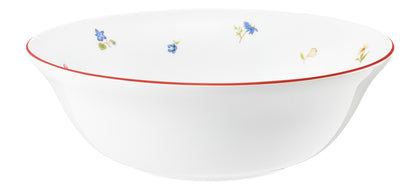 Weiße Schüssel mit Blumenmuster
