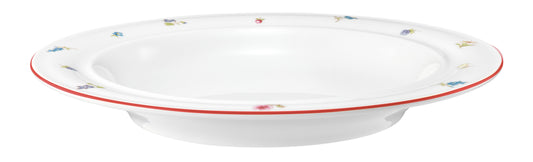 Tiefer Porzellanteller mit Blumenmuster