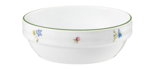 Weiße Porzellanschüssel mit Blumen