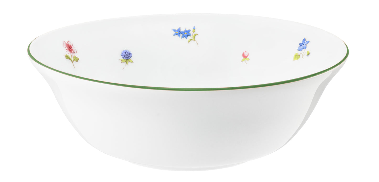 Weiße Schüssel mit Blumenmuster