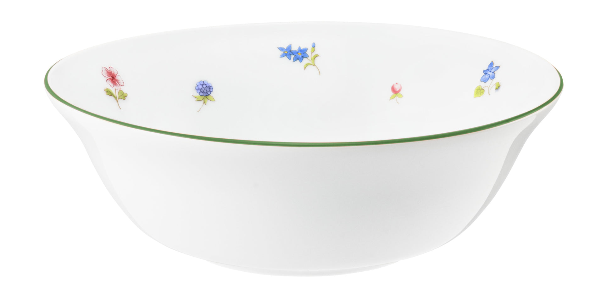 Weiße Schüssel mit Blumenmuster