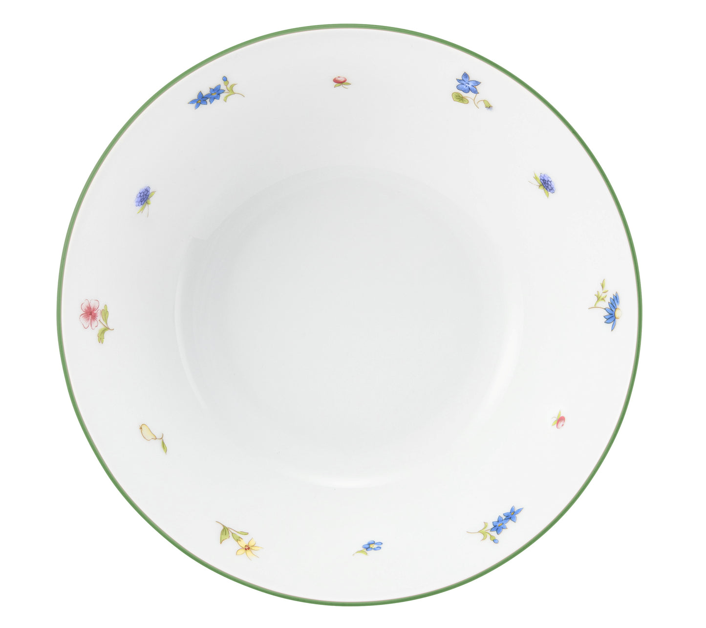 Weiße Schüssel mit Blumenmuster