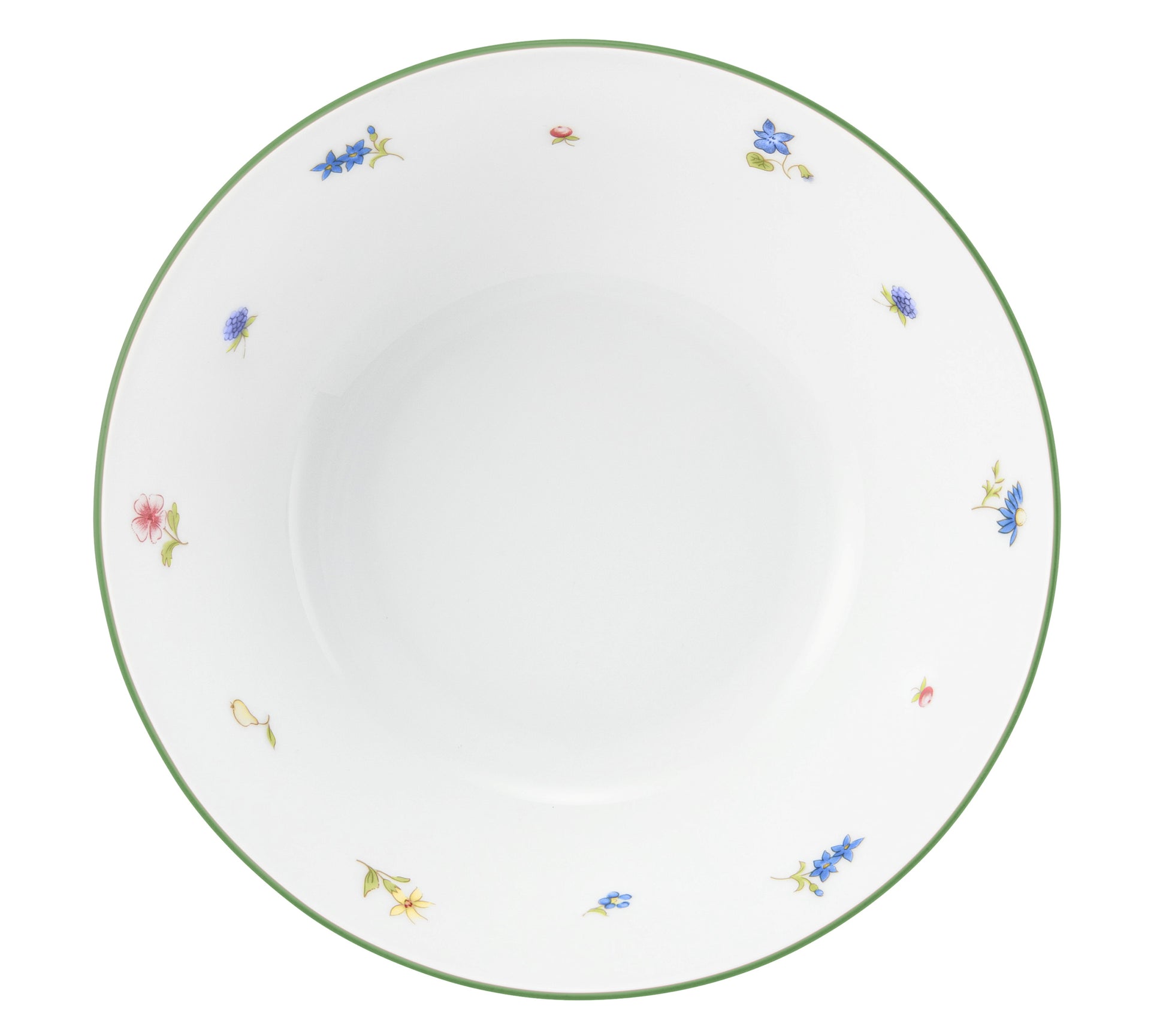 Weiße Schüssel mit Blumenmuster