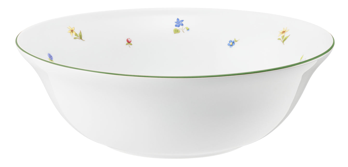 Weiße Schüssel mit Blumenmuster