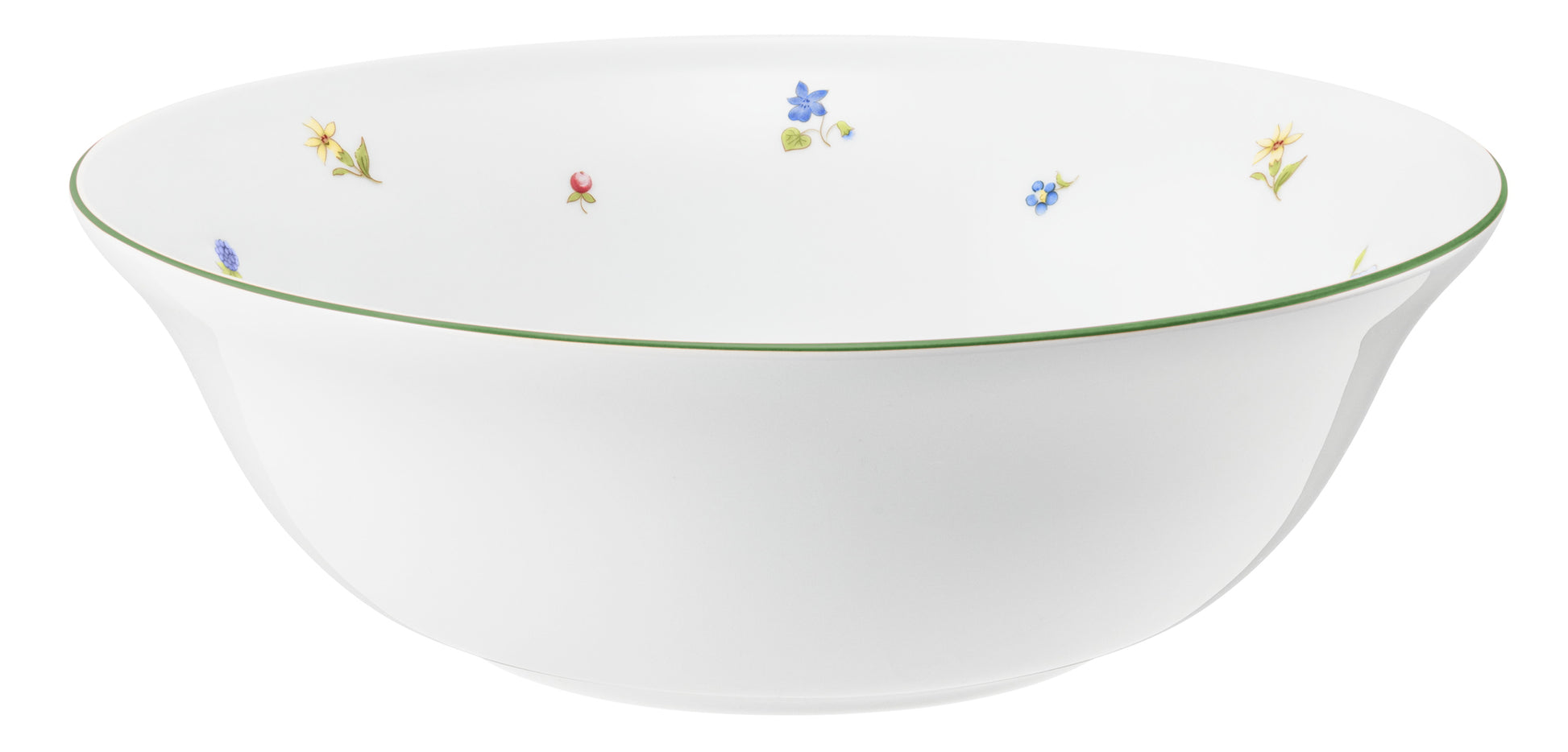 Weiße Schüssel mit Blumenmuster