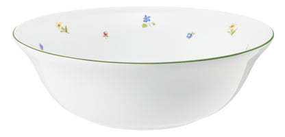 Weiße Schüssel mit Blumenmuster