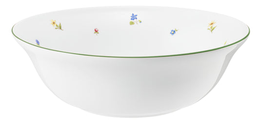Weiße Schüssel mit Blumenmuster