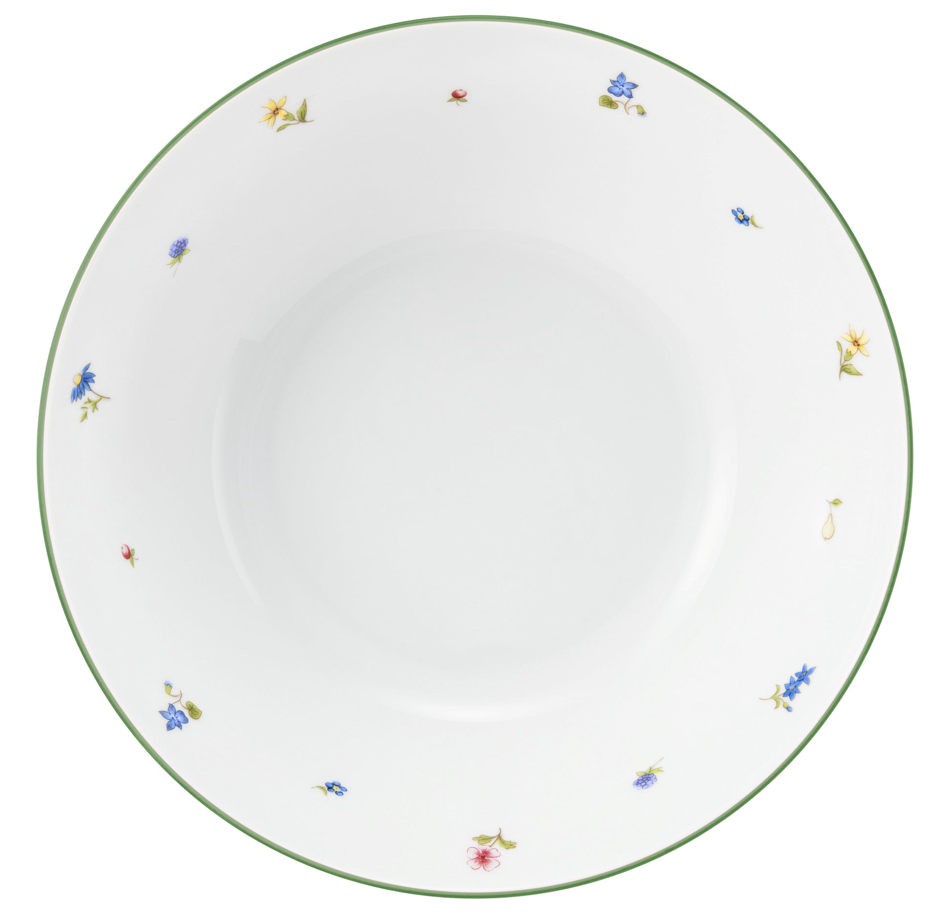 Weiße Schüssel mit Blumenmuster