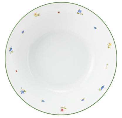 Weiße Schüssel mit Blumenmuster