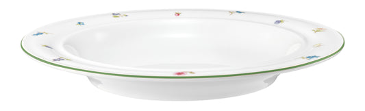 Tiefer Porzellanteller mit Blumenmuster