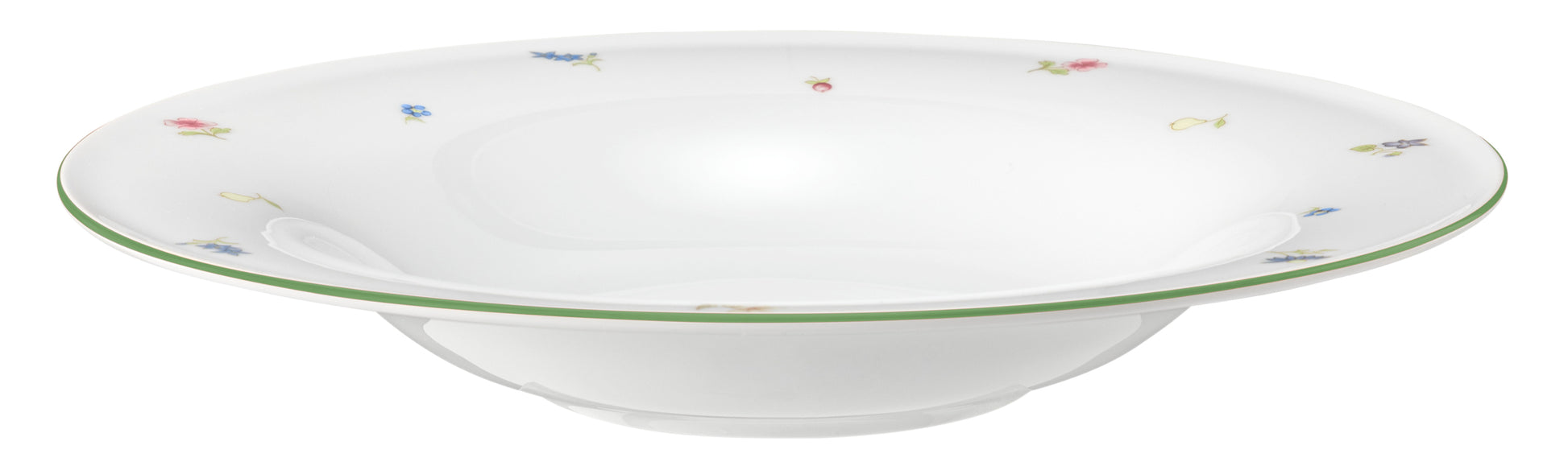 Tiefer Porzellanteller mit Blumenmuster