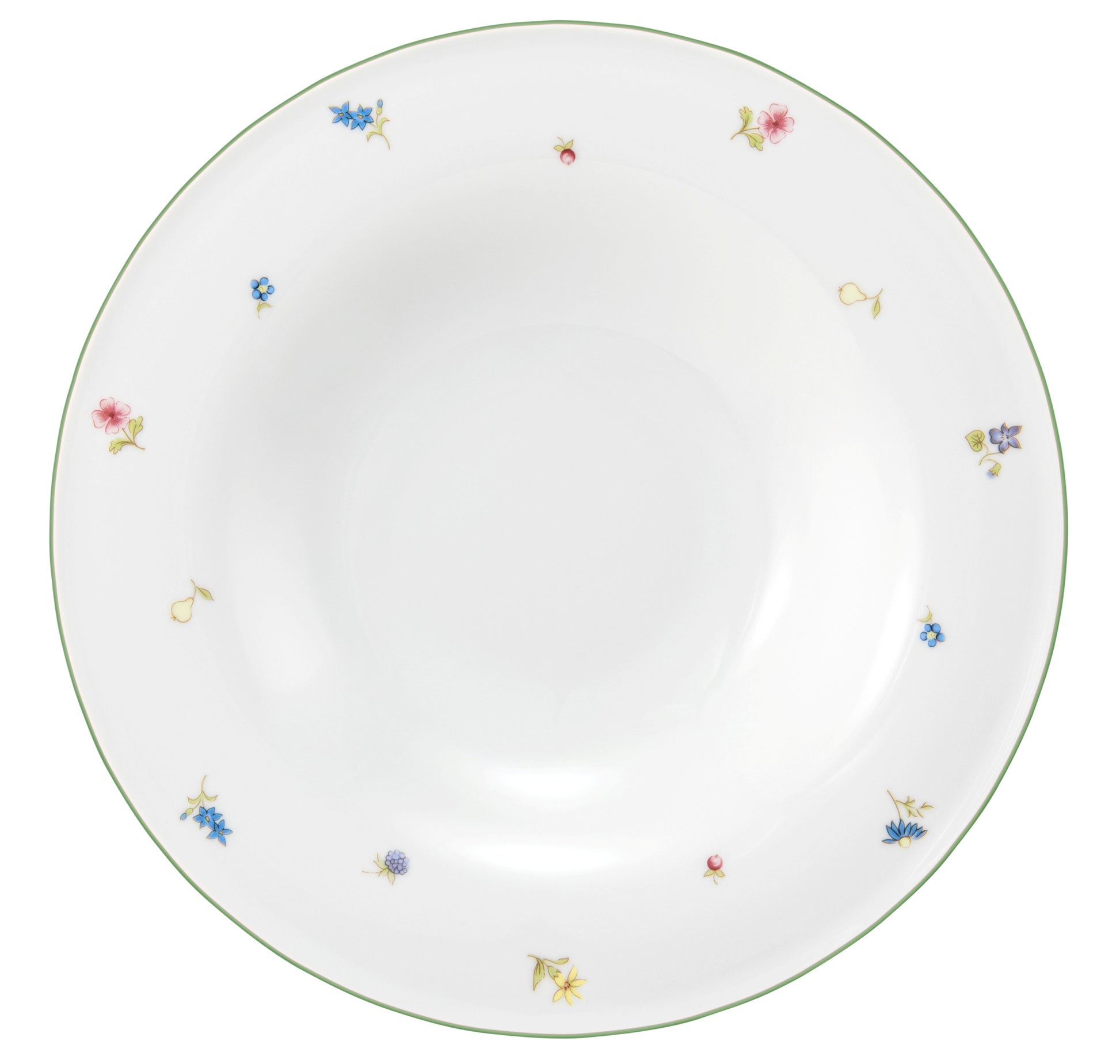 Tiefer Porzellanteller mit Blumenmuster