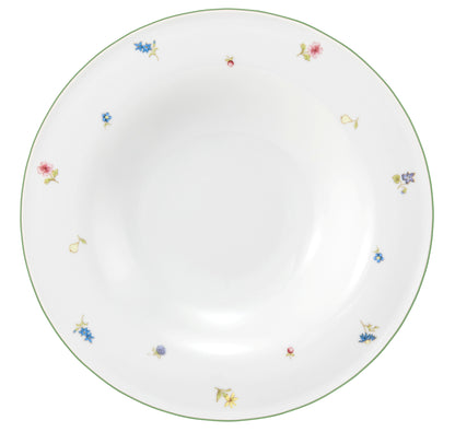 Tiefer Porzellanteller mit Blumenmuster
