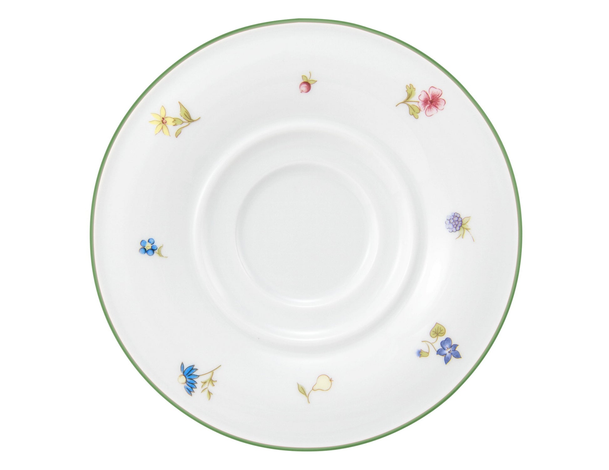Bord mit Blumenmuster, weiß, elegant