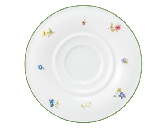 Bord mit Blumenmuster, weiß, elegant