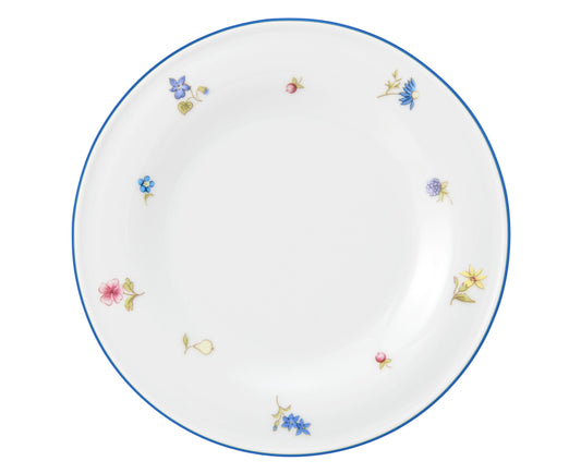 Weiße Porzellanplatte mit Blumen