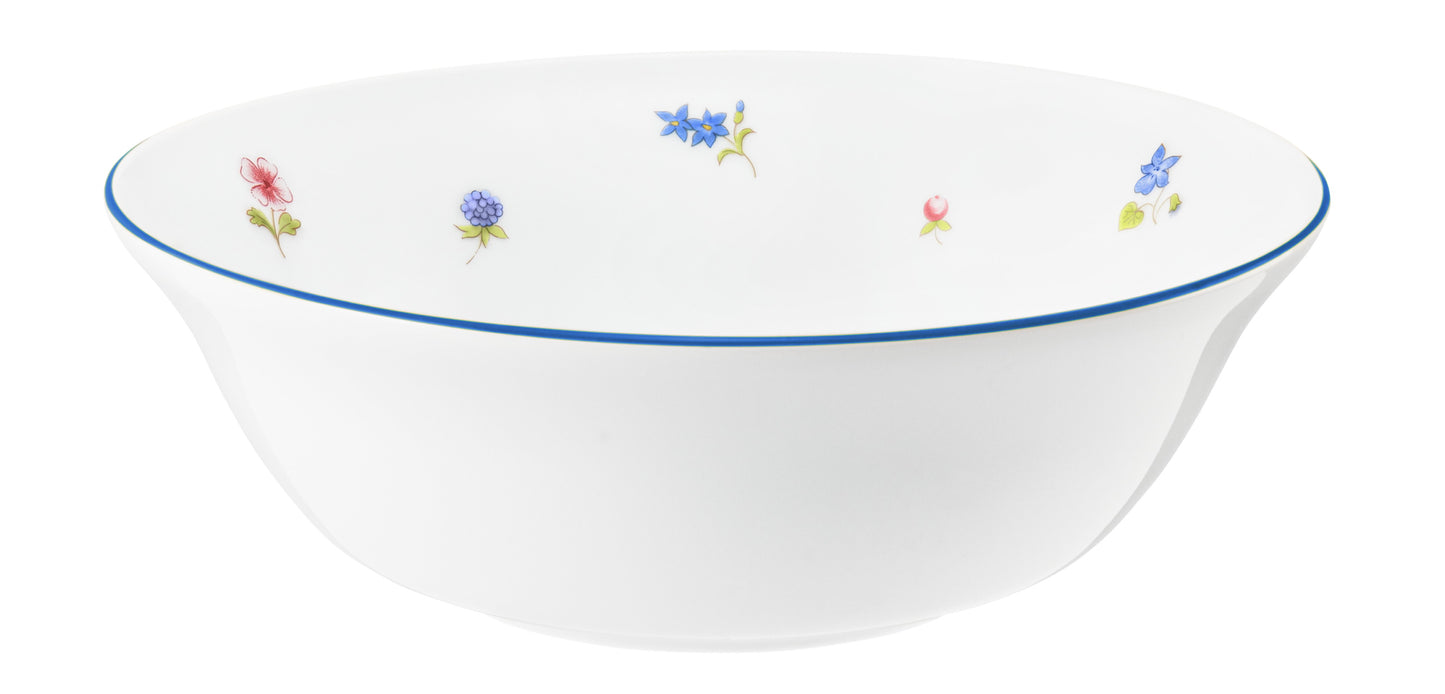 Weiße Porzellanschale mit Blumenmuster