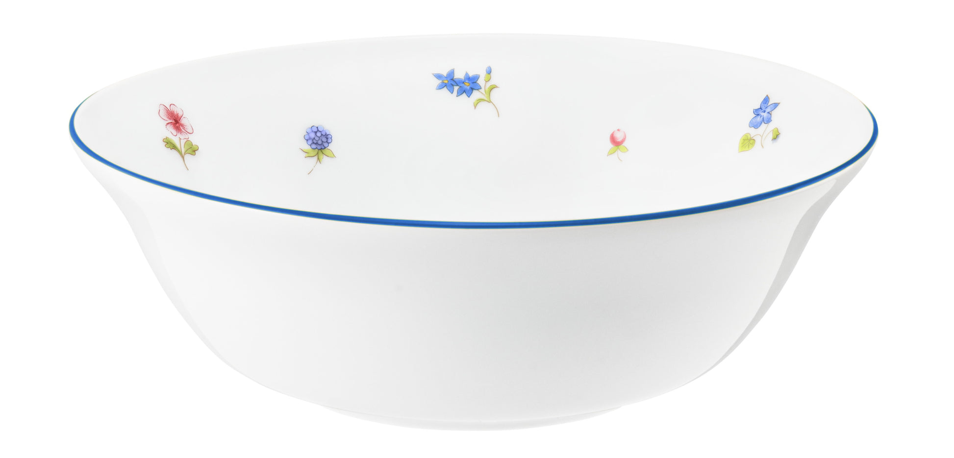 Weiße Porzellanschale mit Blumenmuster