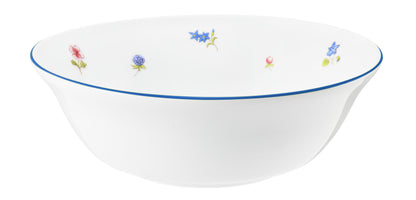 Weiße Porzellanschale mit Blumenmuster