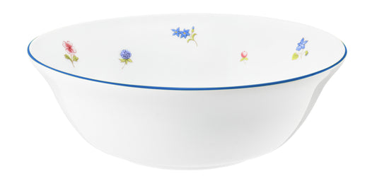 Weiße Porzellanschale mit Blumenmuster