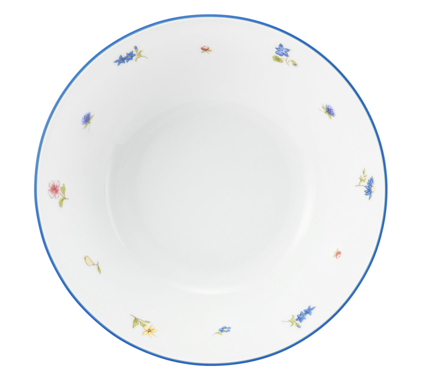Weiße Porzellanschale mit Blumenmuster