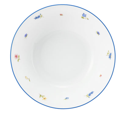 Weiße Porzellanschale mit Blumenmuster