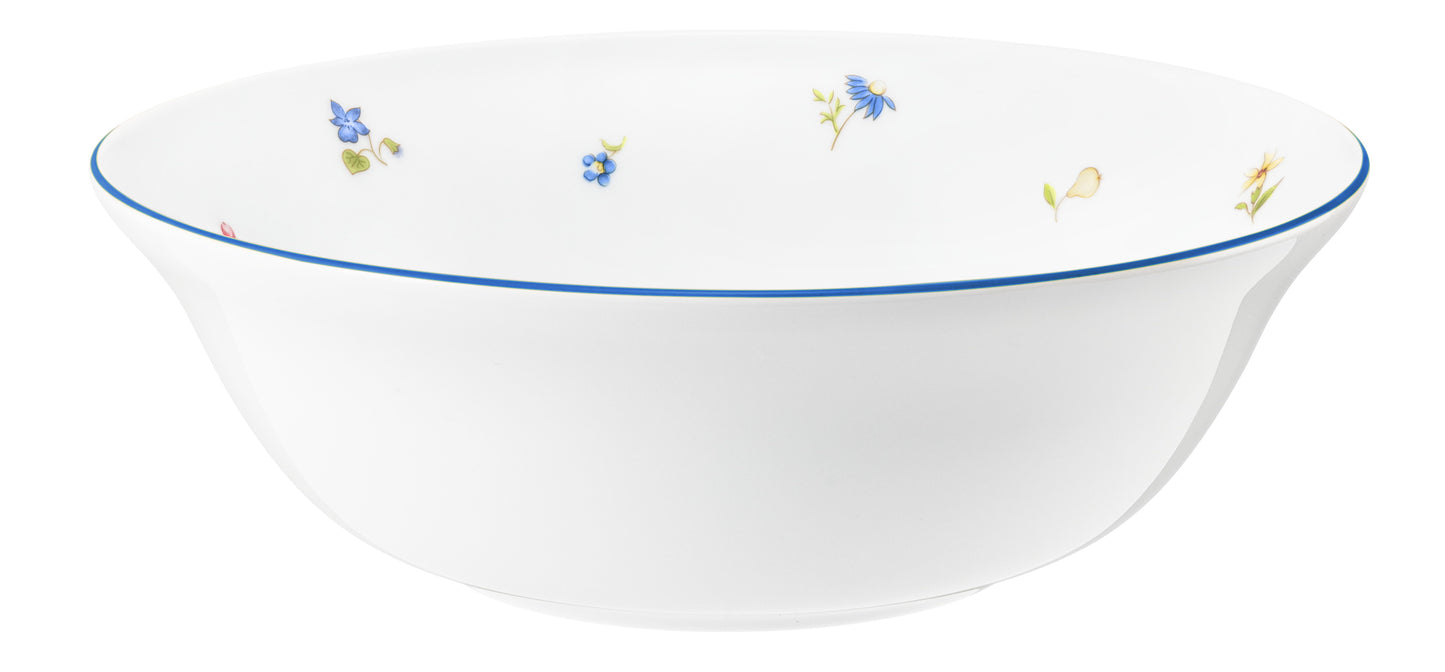 Weiße Schüssel mit Blumenmuster