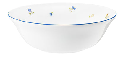 Weiße Schüssel mit Blumenmuster