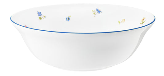 Weiße Schüssel mit Blumenmuster