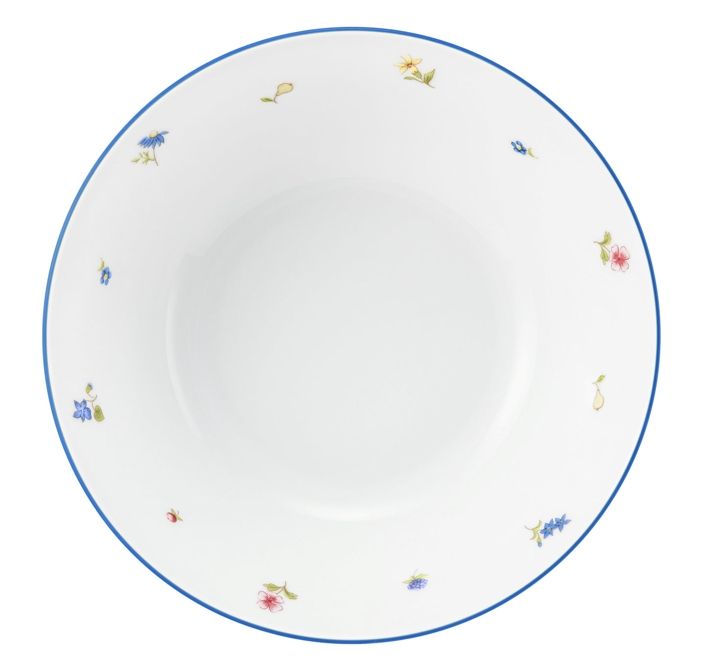 Weiße Schüssel mit Blumenmuster