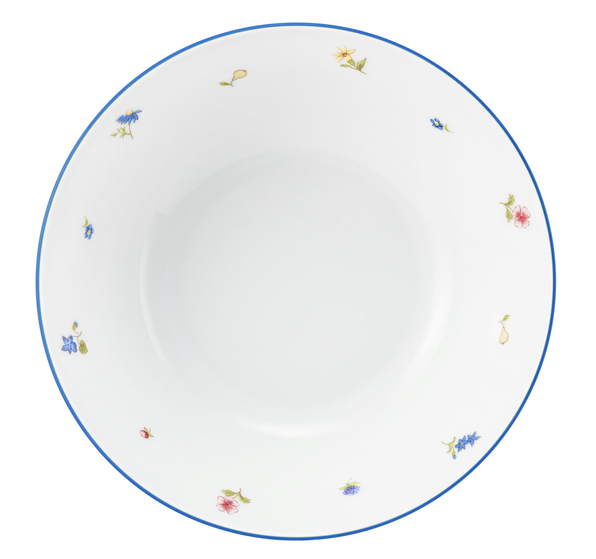 Weiße Schüssel mit Blumenmuster