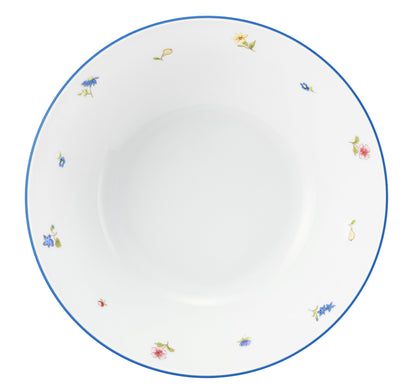 Weiße Schüssel mit Blumenmuster