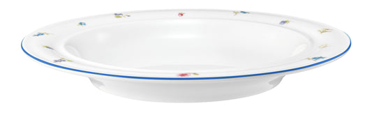 Tiefer Porzellanteller mit Blumenmuster