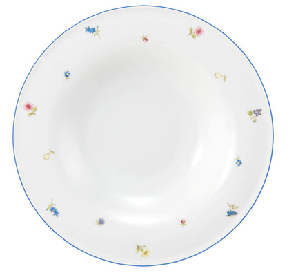 Tiefer Porzellanteller mit Blumenmuster