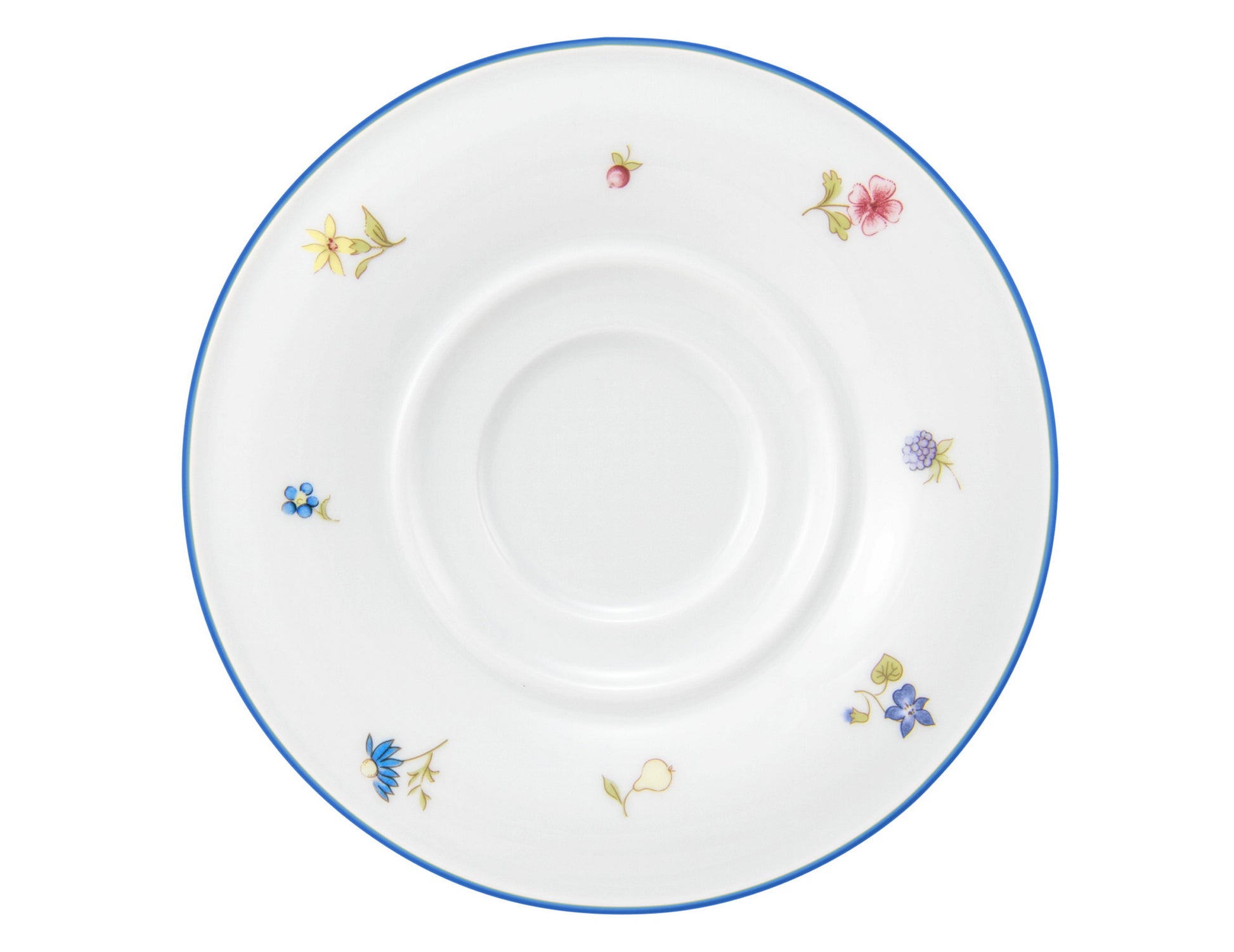 Untertasse mit Blumenmuster, Gastronomie.