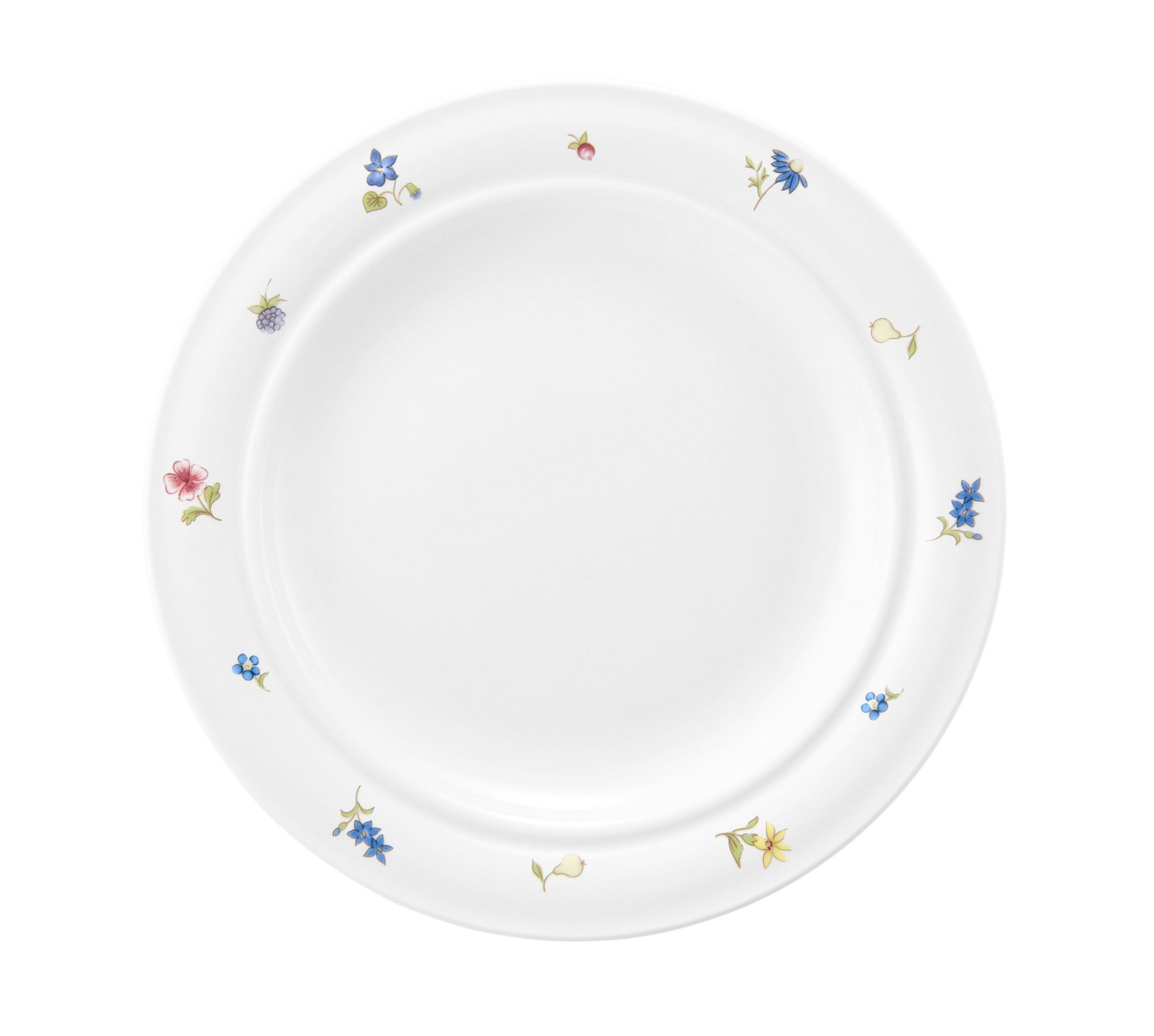 Leerer Teller mit Blumenmuster