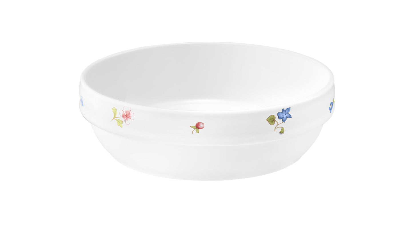 Weiße Schale mit Blumenmuster