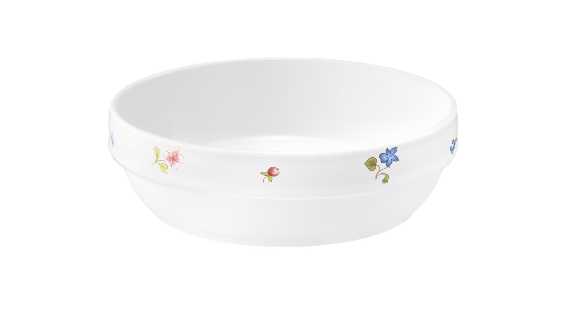 Weiße Schale mit Blumenmuster