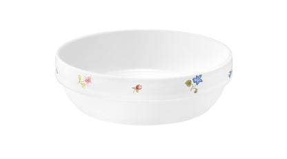 Weiße Schale mit Blumenmuster