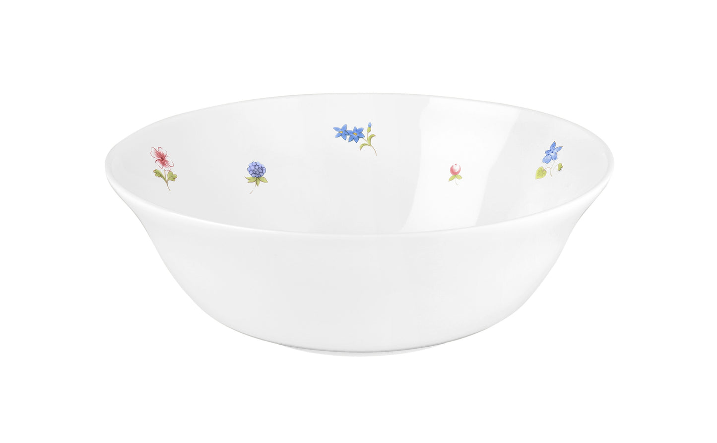 Weiße Schüssel mit Blumenmuster