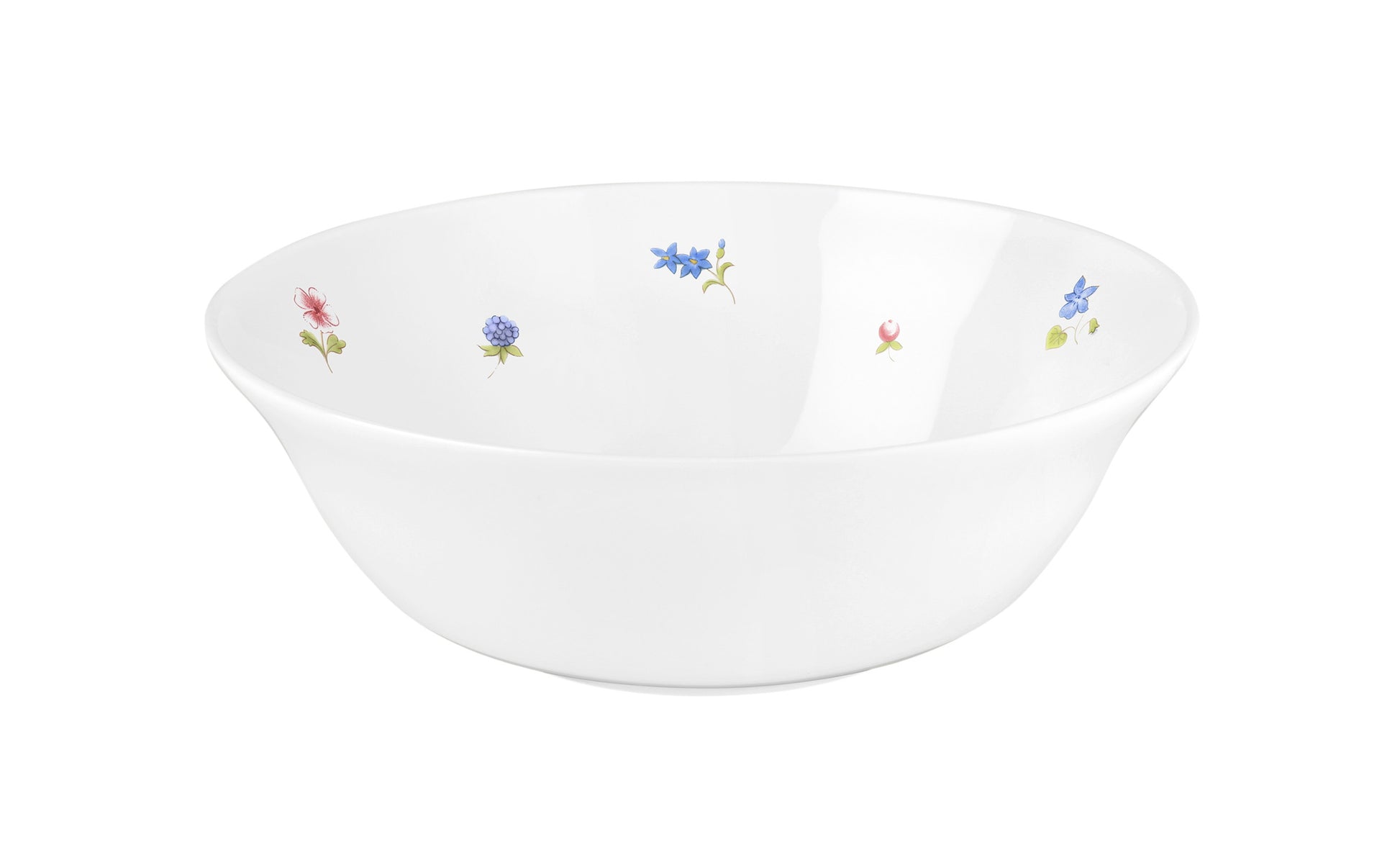 Weiße Schüssel mit Blumenmuster