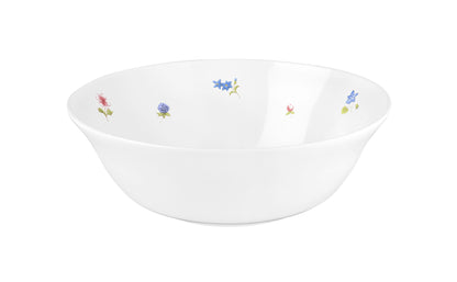 Weiße Schüssel mit Blumenmuster