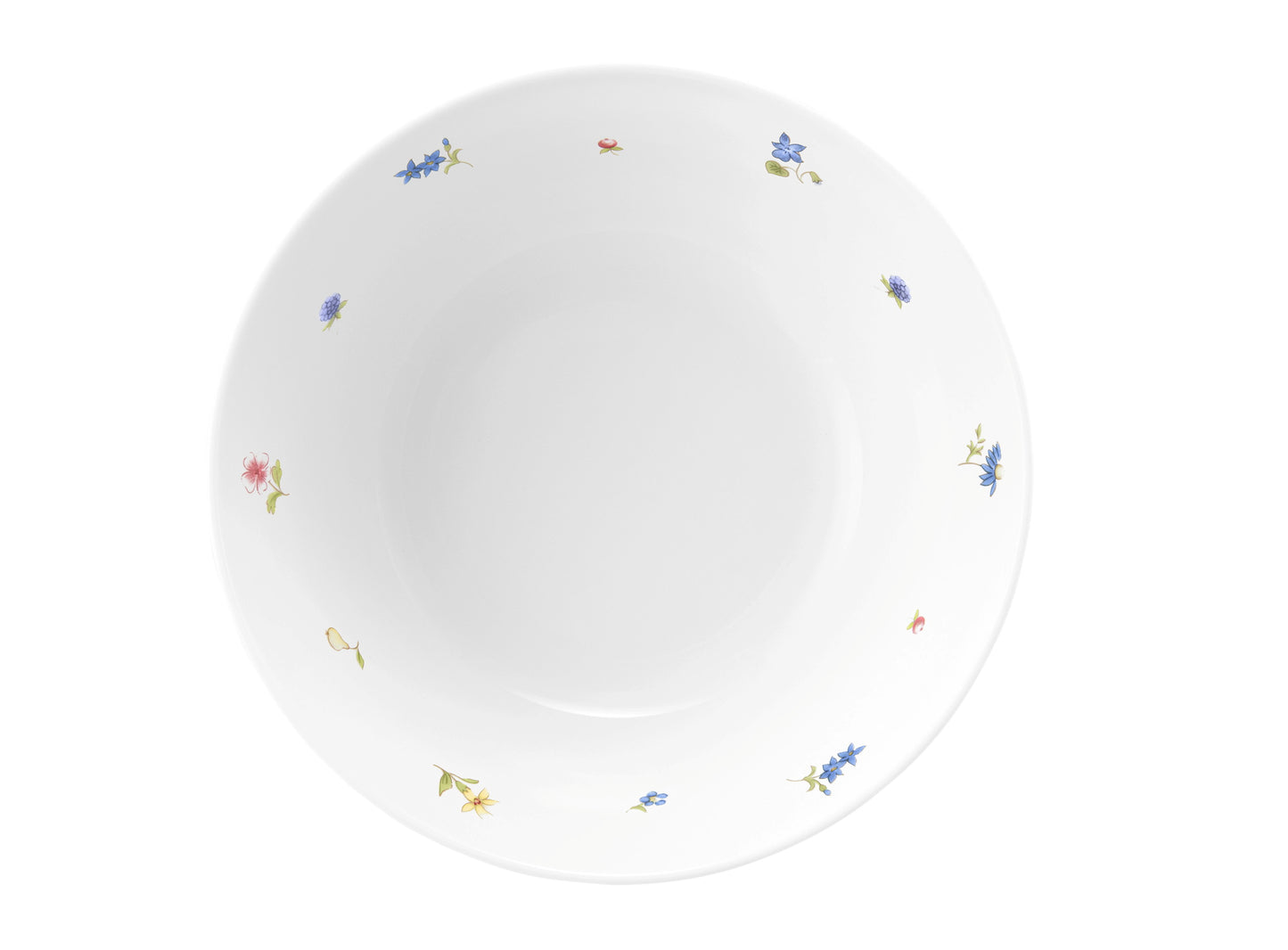 Weiße Schüssel mit Blumenmuster
