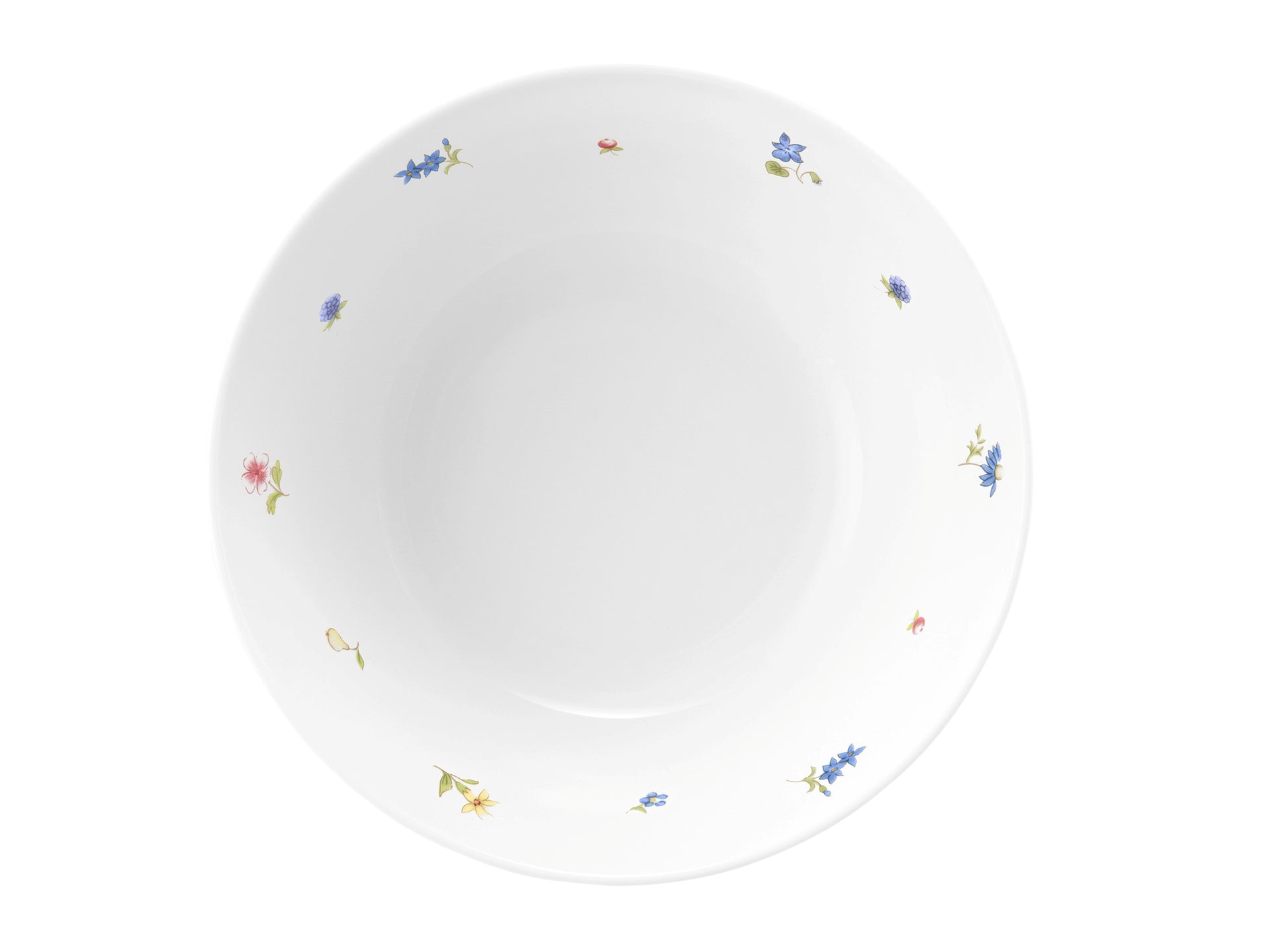 Weiße Schüssel mit Blumenmuster