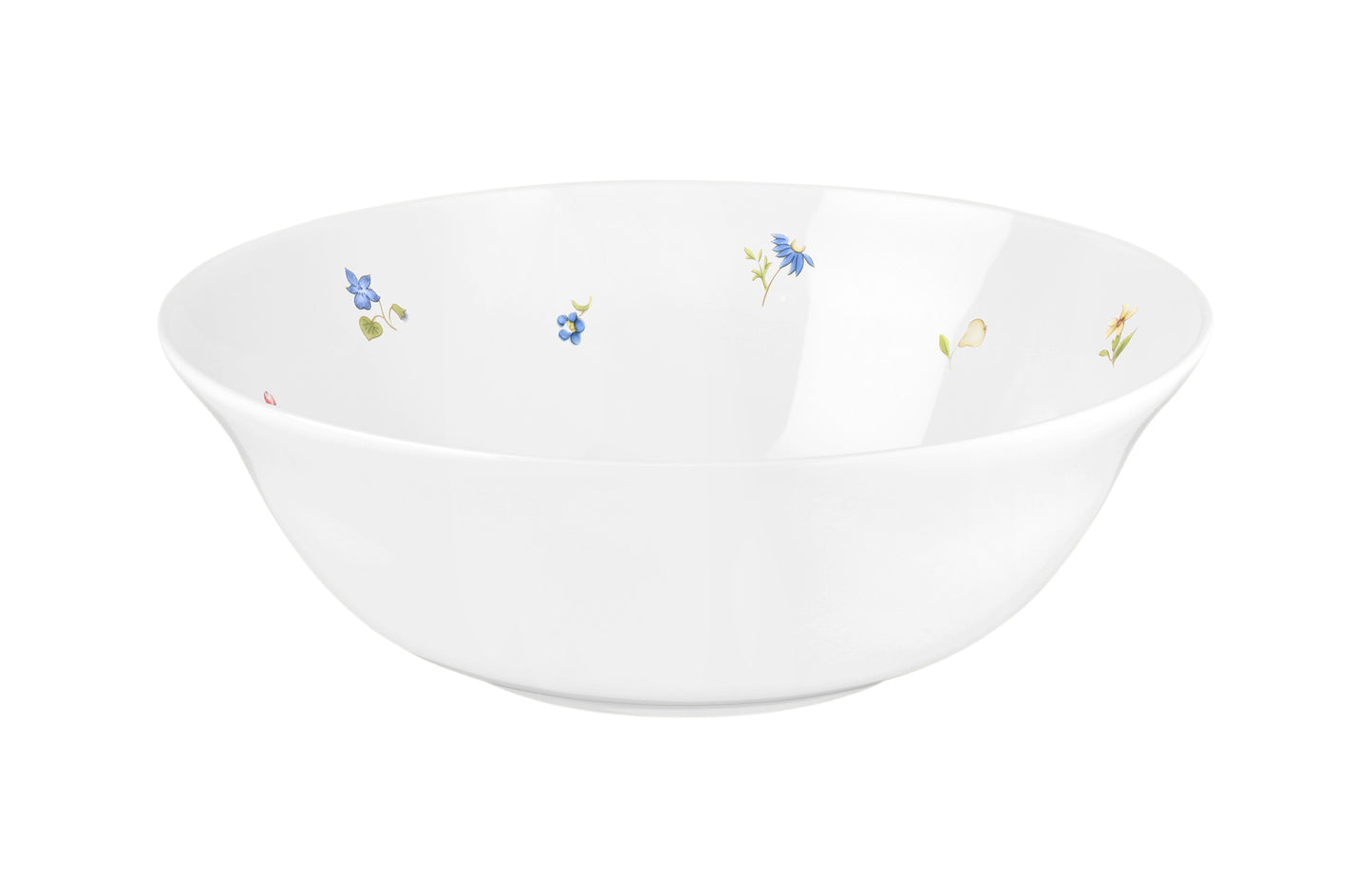 Weiße Schüssel mit Blumenmuster