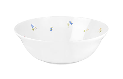 Weiße Schüssel mit Blumenmuster